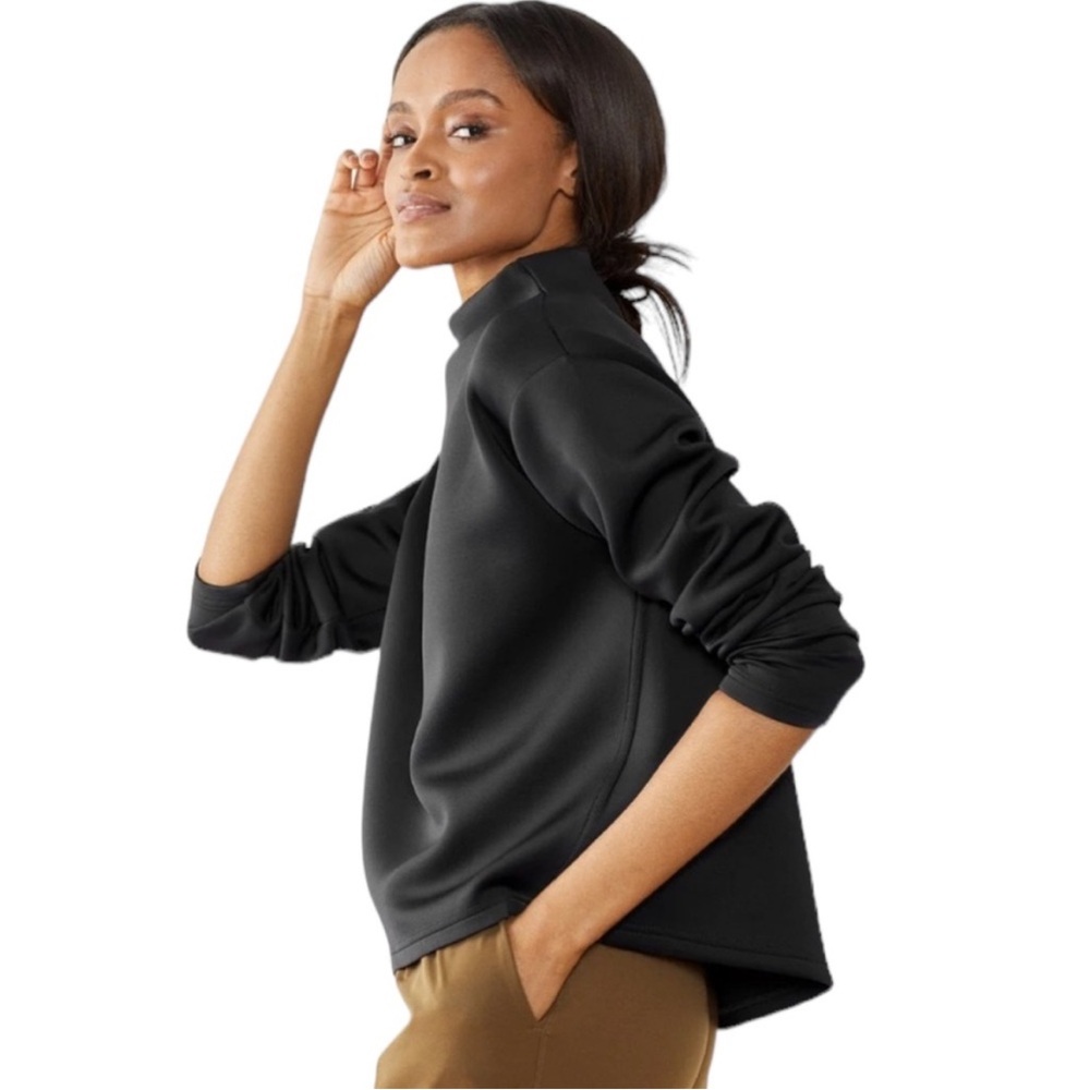 ADAY Like a Boss Sweatshirt Pullover Scuba Black Medium Neutral Minimalist